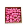 thumbnail image 4 of Wosthever 100 piezas de cuentas artesanales de madera, cuentas espaciadoras de bolas redondas de 27mm con agujeros para hacer pendientes, accesorios para Kits de decoración para fiestas Wosthever HA064236-00, 4 of 6