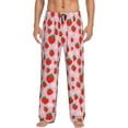 thumbnail image 2 of Goofa Hand Drawn Strawberry Printed Soft Pajama Pants for Men, Wide Leg Comfy Casual Lounge Yoga Pants-X-Large, 2 of 9