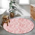 thumbnail image 3 of Round Rugs 3Ft, Halloween Round Area Rug Washable Indoor Throw Carpet, Scary Red Blood Drop Splash Monochrome Small Non Slip Circle Rug for Bedroom Living Room Home Decor Aesthetic, 3 of 8