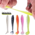 thumbnail image 2 of NEWCE wholesale bulk threaded T-tail Luya two-color Soft Bait soft worm lead hook T-tail maggot perch Mandarin fish fake bait, 2 of 6