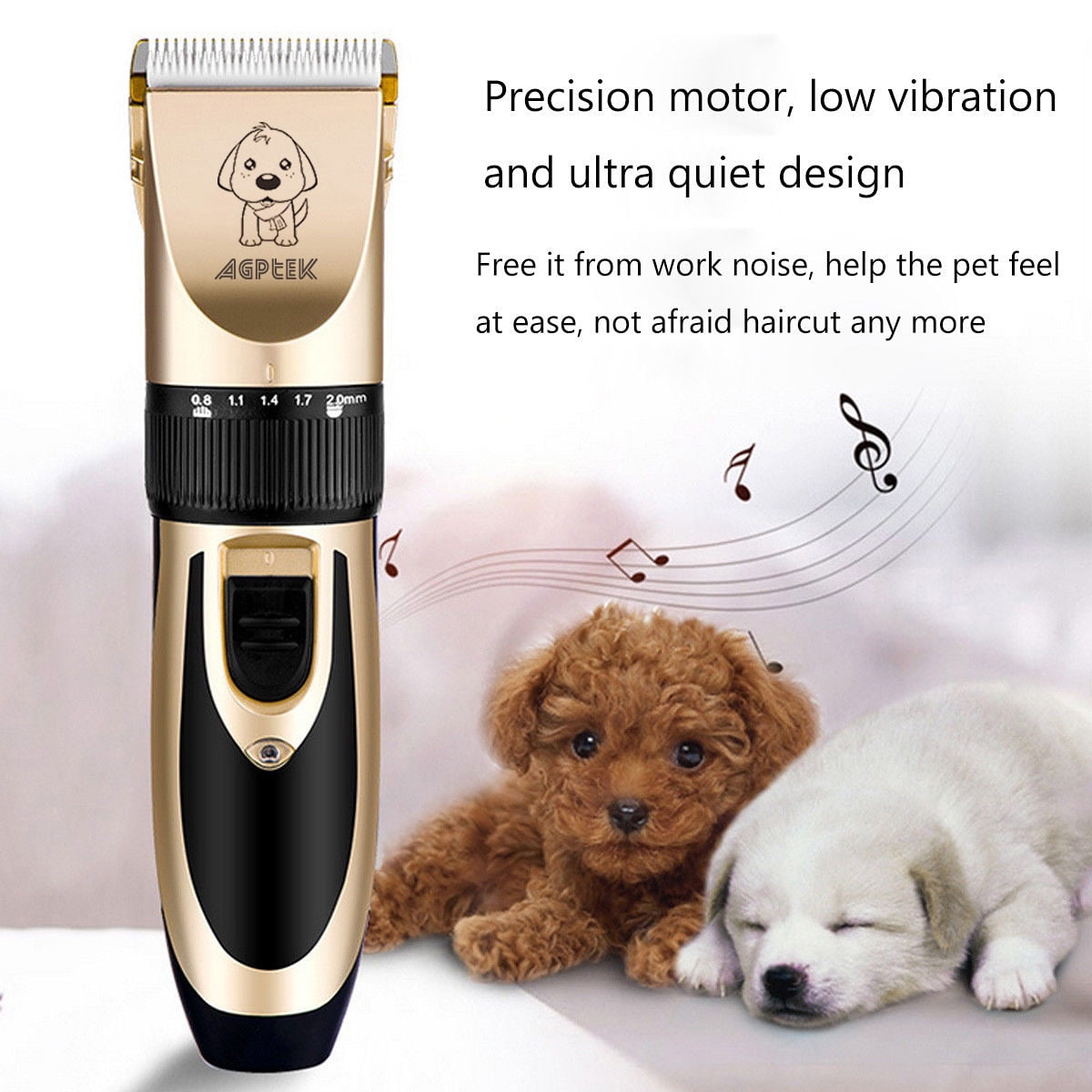 AGPtek Pet Dog Clippers Hair Trimmer Grooming Kit Professional Electric