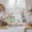 Gray, variant on Easter Tier Curtains 54 Inch Length, Easter Grey Bunny Spring Watercolor Eggs Butterflies Cafe Short Curtains for Bathroom Over Sink, Small Kitchen Curtain Light Filtering Drapes 2 Panels 27.5"Wx54"L