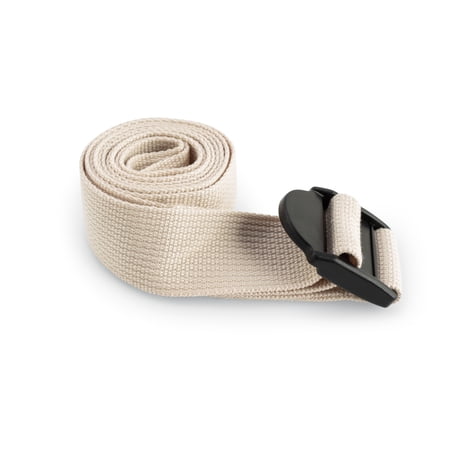 Lotus Adjustable Tan Yoga Strap for Practice and Mat Transport  6 ft.