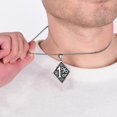 thumbnail image 2 of European and American Titanium Steel Tag Pendant Personality Punk Retro Trendy Men s Stainless Steel 1% Necklace Factory Direct Supply, 2 of 5