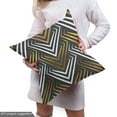 thumbnail image 5 of Ambesonne Geometric Fabric by the Yard Upholstery, Retro Motif of Lines Art, 3 Yards, Dark Mustard Grey, 5 of 5