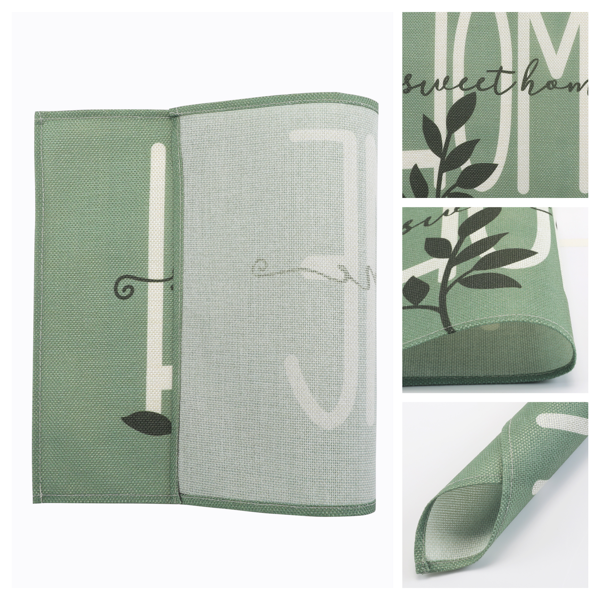 Unique Bargains Plastic Placemats Set of 6 for Dining Table Decor Indoor Home Letters
