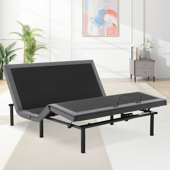 GIANNA Twin-XL Size Electric Bed Frame, Zero Gravity, With Wireless Remote, 3 USB Ports, Black