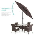 thumbnail image 3 of Best Choice Products 7.5ft Heavy-Duty Outdoor Market Patio Umbrella w/ Push Button Tilt, Easy Crank - Deep Taupe, 3 of 8