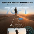 thumbnail image 2 of Wireless 2 Pack Clip-on Mini Microphone Compatible with iPhone iPad Android for Video Recording Tiktok Youtube Vlog Podcast, Black, 2 of 9