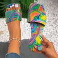 thumbnail image 1 of WILLBEST Sandalias De Mujer Para Playa, Sandalias De Verano Con Hebilla Y Retazos Para Mujer, Sandalias Planas De Cuña, Informales, Ligeras, De Talla Grande, 1 of 7