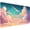 Pastel Sky, variant on Sage Green Floral Mouse Pad XL 31.5 X 11.8 Inch Plant Flower Pattern Botanical Design Extended Large Gaming Mousepad Keyboard Full Desk Mat Non-Slip Rubber Base Stitched Edges for Home Office