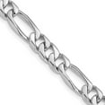 thumbnail image 4 of 14K White Gold 7mm Hand-Polished Figaro Link Bracelet, 4 of 5