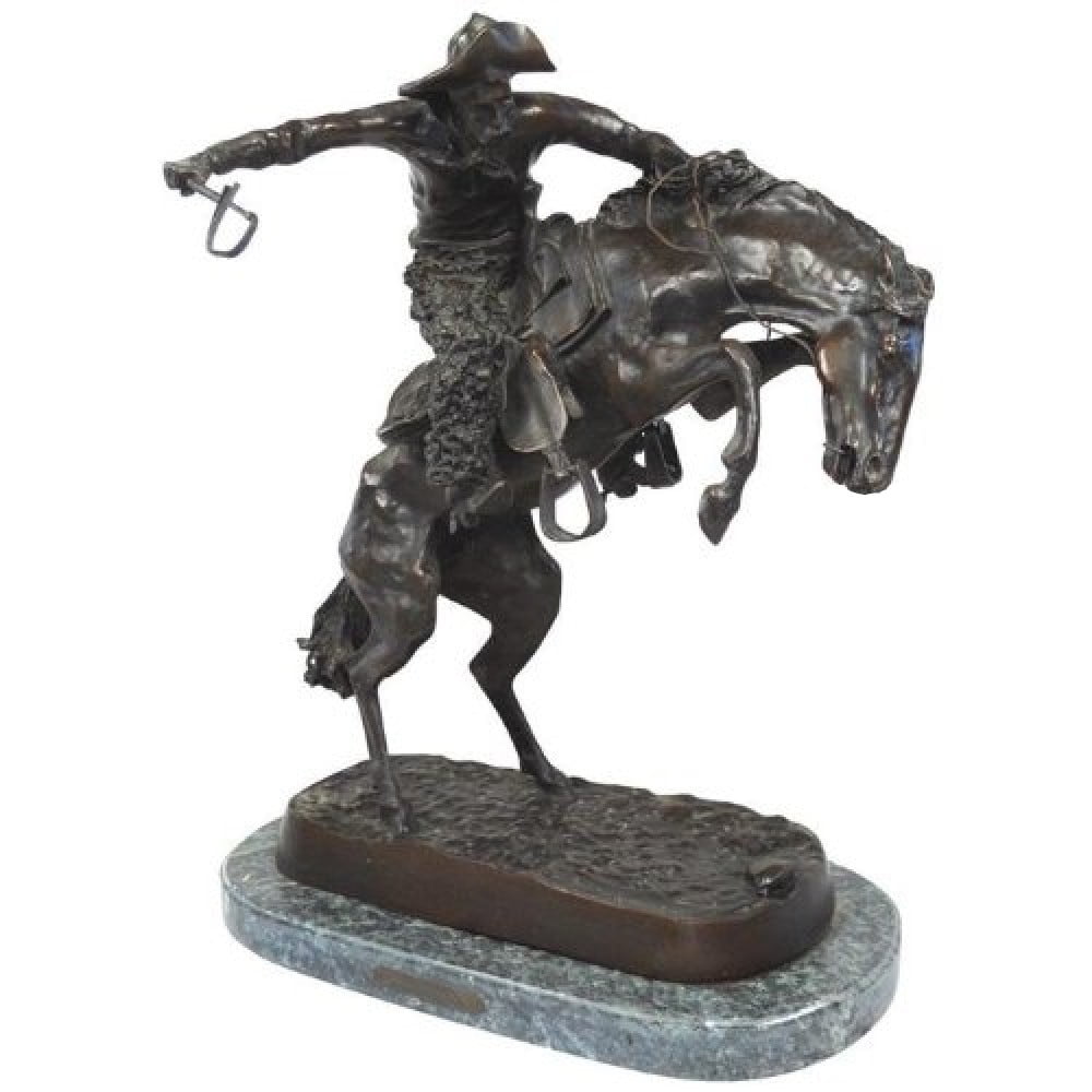 Wooly Chaps Bronze Sculpture by Frederic Remington Baby Size 8.5”H x 7