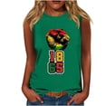 thumbnail image 2 of Summer Tops LEBONYARD Summer Tops for Women 2025,womens blouses clearance deals,Women's Casual Independence Day Sleeveless Round Neck Top Green XXL, 2 of 4