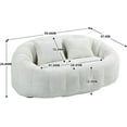 thumbnail image 2 of BISHE Oversized Upholstered Chenille Bean Bag Chair, Double Lazy Sofa with Pillows for Living Room, Bedroom, Indoor and Outdoor, Beige, 2 of 7