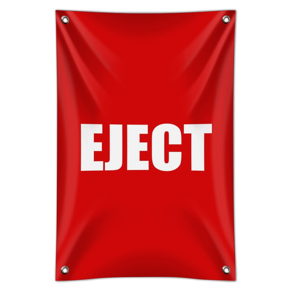 Red Eject Button Design Funny Home Business Office Sign - Walmart.com