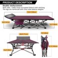 thumbnail image 4 of NAIZEA Folding Camping Cots for Adults, Folding Cot Bed Camping Bed Camp Cot Portable Military Cot, Heavy Duty Wide Sleeping Cots with Carry Bag, 4 of 11