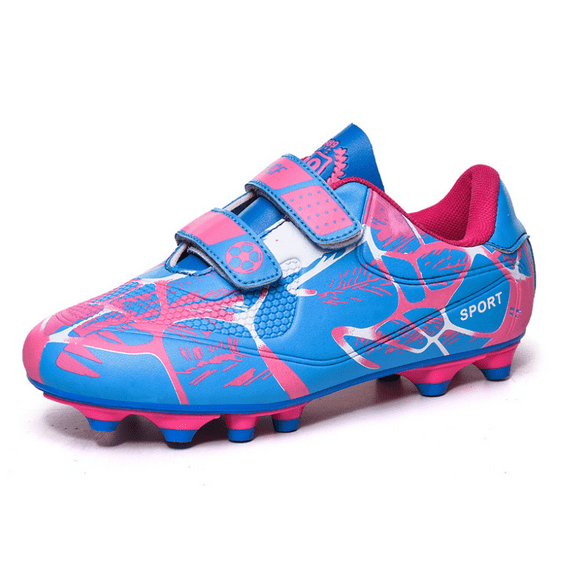 Children's soccer shoes Velcro sneakers spikes boys and girls youth sport training boots shoes