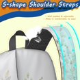 thumbnail image 5 of 17 Inch Lightweight Backpack,PVC Waterproof Oxford Fabric, Ergonomically Designed, with Large Capacity, Floral Flowers Print, 5 of 5
