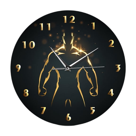 Fzaqwen Round Wall Clock, 30cm Gym Clock, Modern Simple Silent Decorative Clock, Hanging