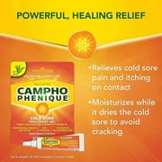 Campho Phenique Cold Sore and Fever Blister Treatment for Lips, Maximum Strength Provides Instant Relief, Original Gel Formula, 0.23 oz.