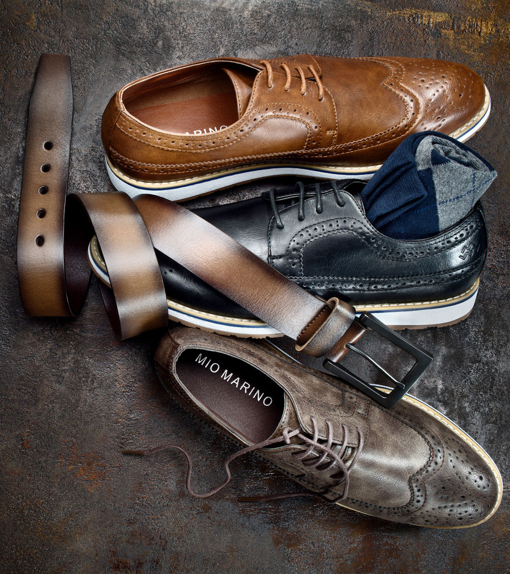 Mio Marino Classic Wingtip Oxford Dress Shoes for Men w/ Elegant Shoe Bag - image 5 of 7