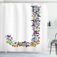 thumbnail image 1 of Ambesonne Letter J Shower Curtain, Alphabet Tropic Nature, 69"Wx70"L, Multicolor, 1 of 3