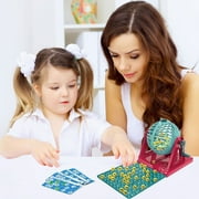 BJBSJSZ Bingo Game Set - Metal Round Cage, 90 Colored Bingo Balls, 38 Bingo Cards, Pretending Lottery Machine Table Games for Large Groups, Parties