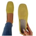 thumbnail image 4 of HAOTAGS Womens Loafers Shoes Breathable Slip on Casual Walking Flats Yellow Size 7.5, 4 of 6
