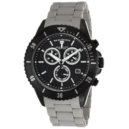 Swiss Legend 93609-Bb-11-Grys Luminoso Chronograph Two-Tone Bracelet Black Dial Watch