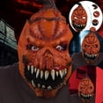 thumbnail image 3 of Terrorífica y realista máscara de Halloween de látex con cara de calabaza, perfecta para celebraciones espeluznantes, 3 of 8