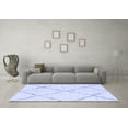 thumbnail image 3 of Ahgly Company Machine Washable Indoor Square Solid Blue Modern Area Rugs, 6' Square, 3 of 4