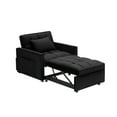 thumbnail image 4 of Newest Multi-Functional Sofa Bed Chair,Black Convertible Recliner for Small Spaces, Adjustable Backrest, Compact Sleeper for Studio Apartments, 4 of 7