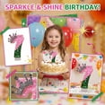 thumbnail image 4 of Party Decorations, Pink Birthday Number Candle, Sparkly Sequin Green Cake Toppers With Rhinestone Crown Design for Birthday Party Decorations Anniversary Wedding, Crown M Number 7, 4 of 6