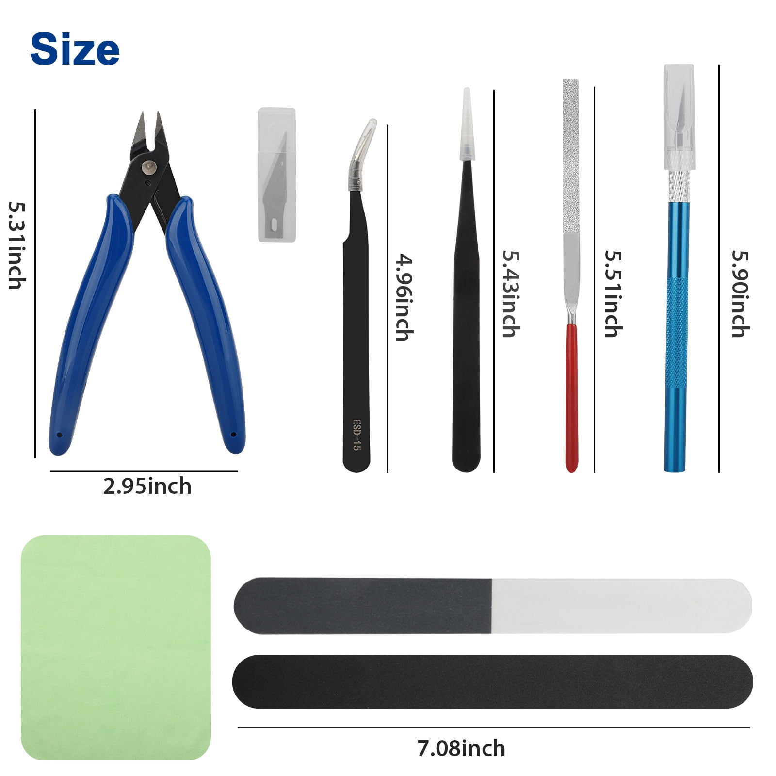 WMYCONGCONG 12 PCS Compatible with Gundam Model Tools Kit Modeler Basic  Tools Kit for Buildings Cars Airplanes Model Assemble Building Repairing  and