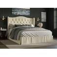 thumbnail image 2 of HMD Riley King Tufted Upholstered Platform Bed, Beige, 2 of 3