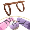 thumbnail image 4 of Correa de PU ajustable para esterilla de yoga, cinturón de hombro multiusos para transportar esterilla de yoga y marrón claro, 4 of 8
