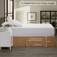 thumbnail image 4 of Taupe Solid Pleated Bed Skirt Short - King Size - 9 Inch Drop Split Corner Pleated Bedskirts -Microfiber Box Pleated Bedskirts - Never Lift Your Mattress - Hotel Quality Bed Skirt, 4 of 8