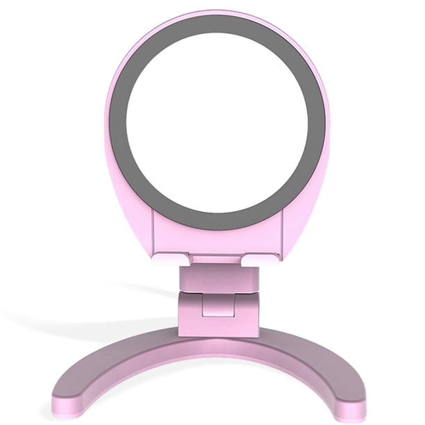Soporte de teléfono de espejo Portátil Smartphone Soporte de maquillaje Tablet Escritorio Cuna Universal Soporte Flexible Soporte para el hogar Rosa sidaley HA059201-04B