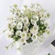 thumbnail image 3 of Ramo de novia artificial hogar sala de estar mesa decoración floral boda tela de seda ramo de flores falsas, blanco 4 Piezas kenally HA6622-05B*4, 3 of 5