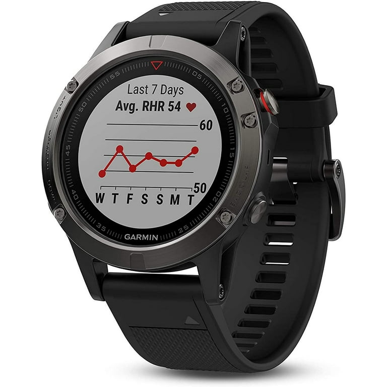 Garmin 010-01733-00 51mm Fenix 5X Sapphire - Slate Gray with Black