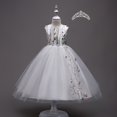 thumbnail image 2 of Formal adolescente niños vestido de noche para niñas niños traje bordado flor boda vestido de fiesta niña princesa vestidos 4-14Y6-7T (etiqueta 130) Gao Jinjia LED, 2 of 2