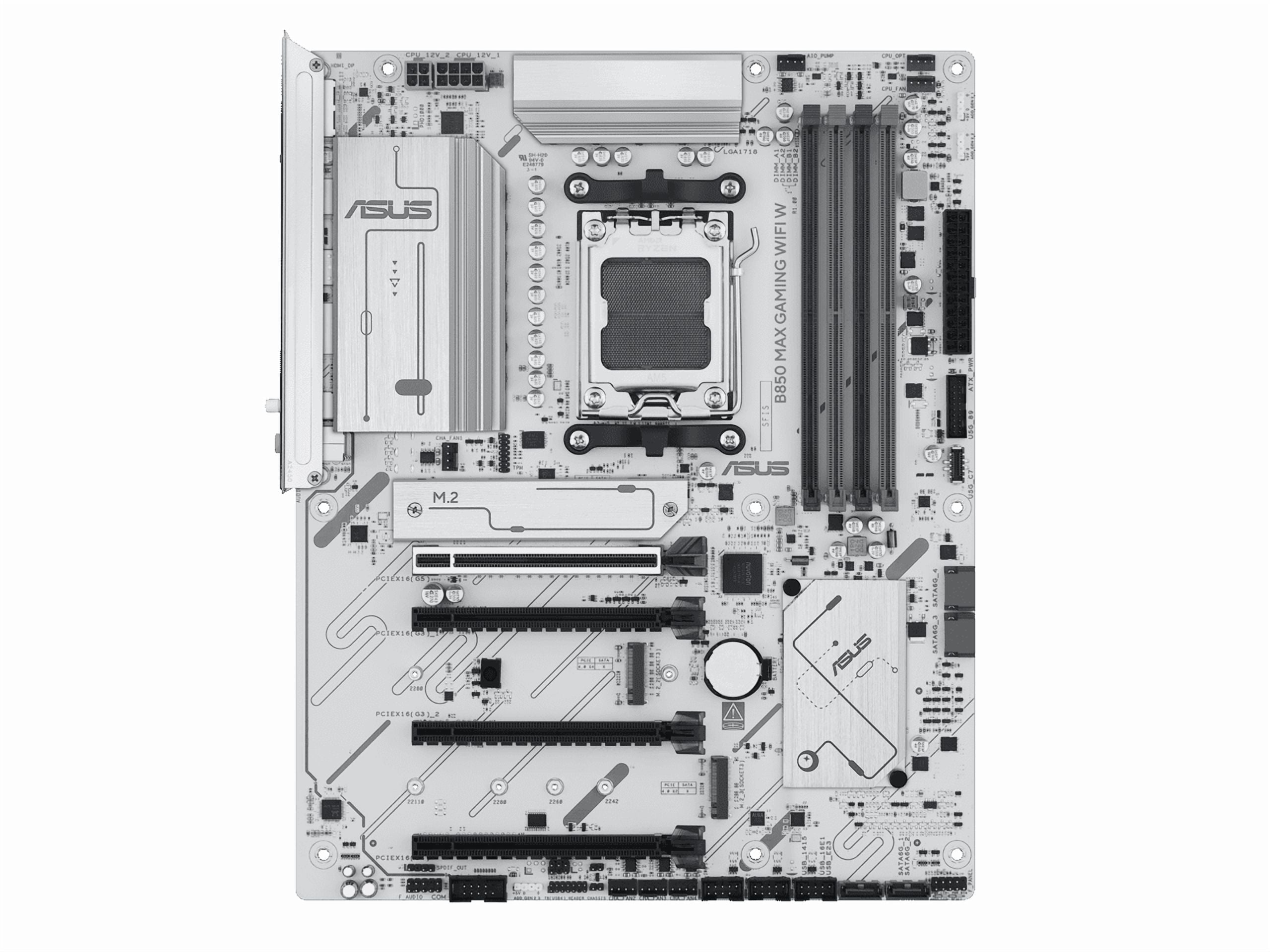 Asus B850 MAX GAMING WIFI W Gaming Desktop Motherboard - AMD B850 Chipset - Socket AM5 - ATX (b850maxgamingwifiw)