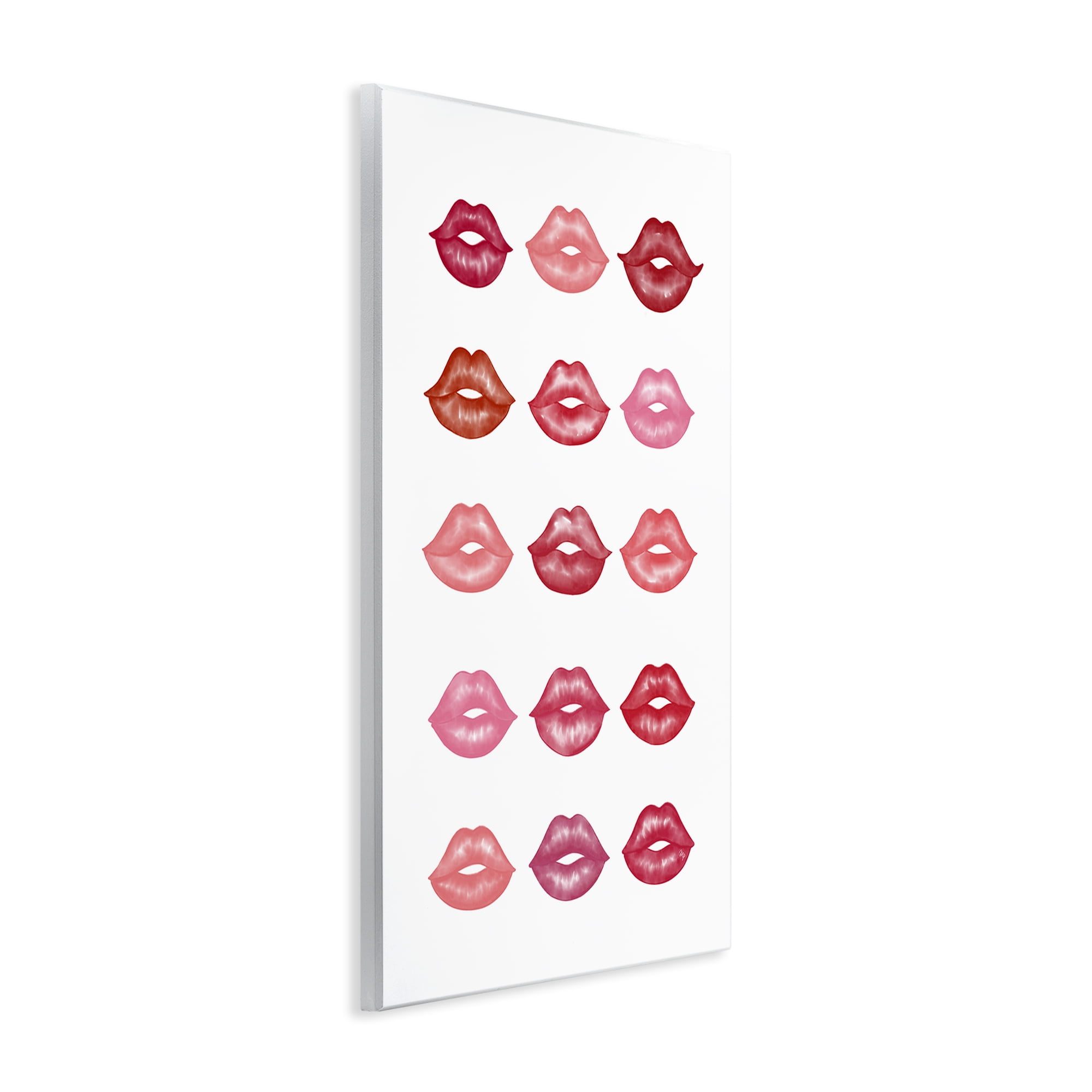 Stupell Industries Red & Pink Lips Beauty & Fashion Painting Unframed Art Print Wall Art, 10 x 15