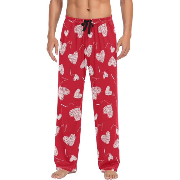 GZHJMY Valentine's Day Pajama Pants for Men, Lounge Pants Lightweight Men Pajama Bottoms with Drawstring Pockets, Christmas New Year Birthday Gifts, XX-Large