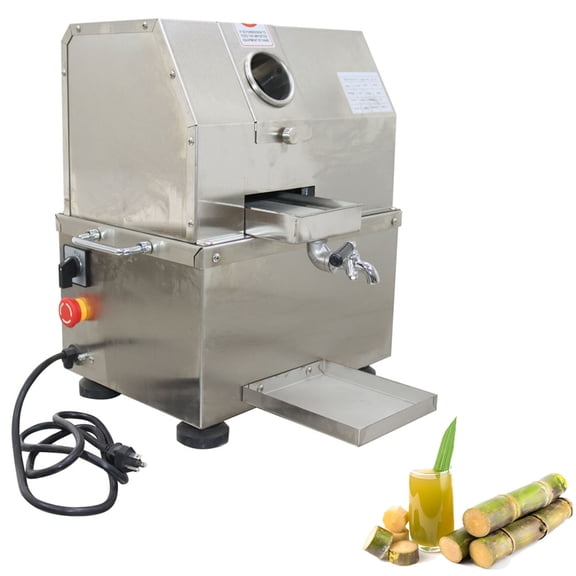 Electric Desktop 3-Roller Sugarcane Juicer High Juice Extraction Rate Stainless Steel Sugar Cane Juicer