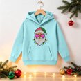 thumbnail image 4 of Hvogkswy Christmas Hoodies for Girls Trendy Festive Printed Hooded Sweatshirt Cozy Long Sleeve Pullover Tops with Kangaroo Pocket 5-14 Years, 4 of 5