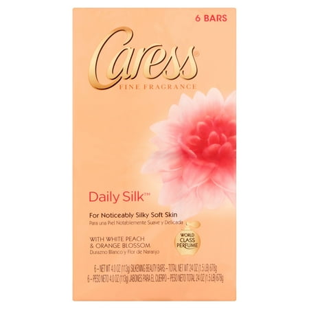 Caress Daily Silk Beauty Bar, 4 oz, 6 Bar