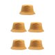 thumbnail image 2 of Sonducket Sombrero de pescador para todas las estaciones, sombreros de pescador, accesorio elegante de moda con Color sólido para salir, viajar, Caqui 5piezas, 2 of 6