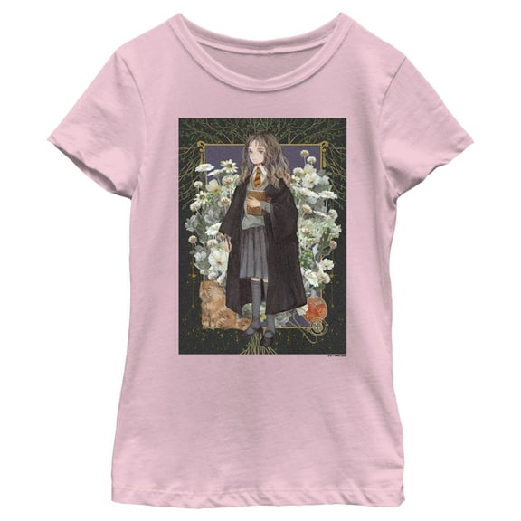 Girl's Harry Potter Fantasy Hermione Granger Graphic Tee Light Pink X Small